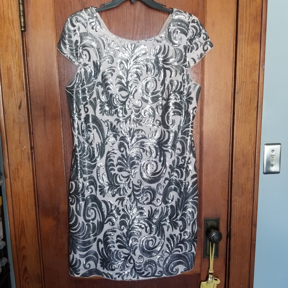 Adrianna Pappel Sequined Cocktail Dress.